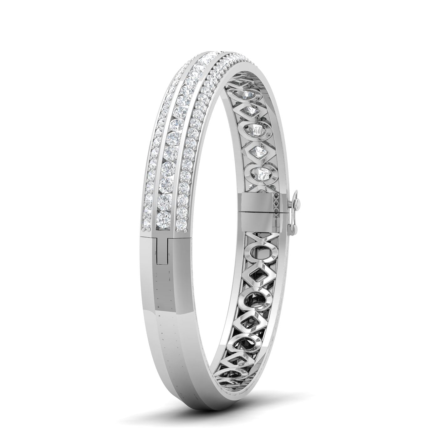 White gold Adya Cluster Diamond Bracelet for bridal wedding