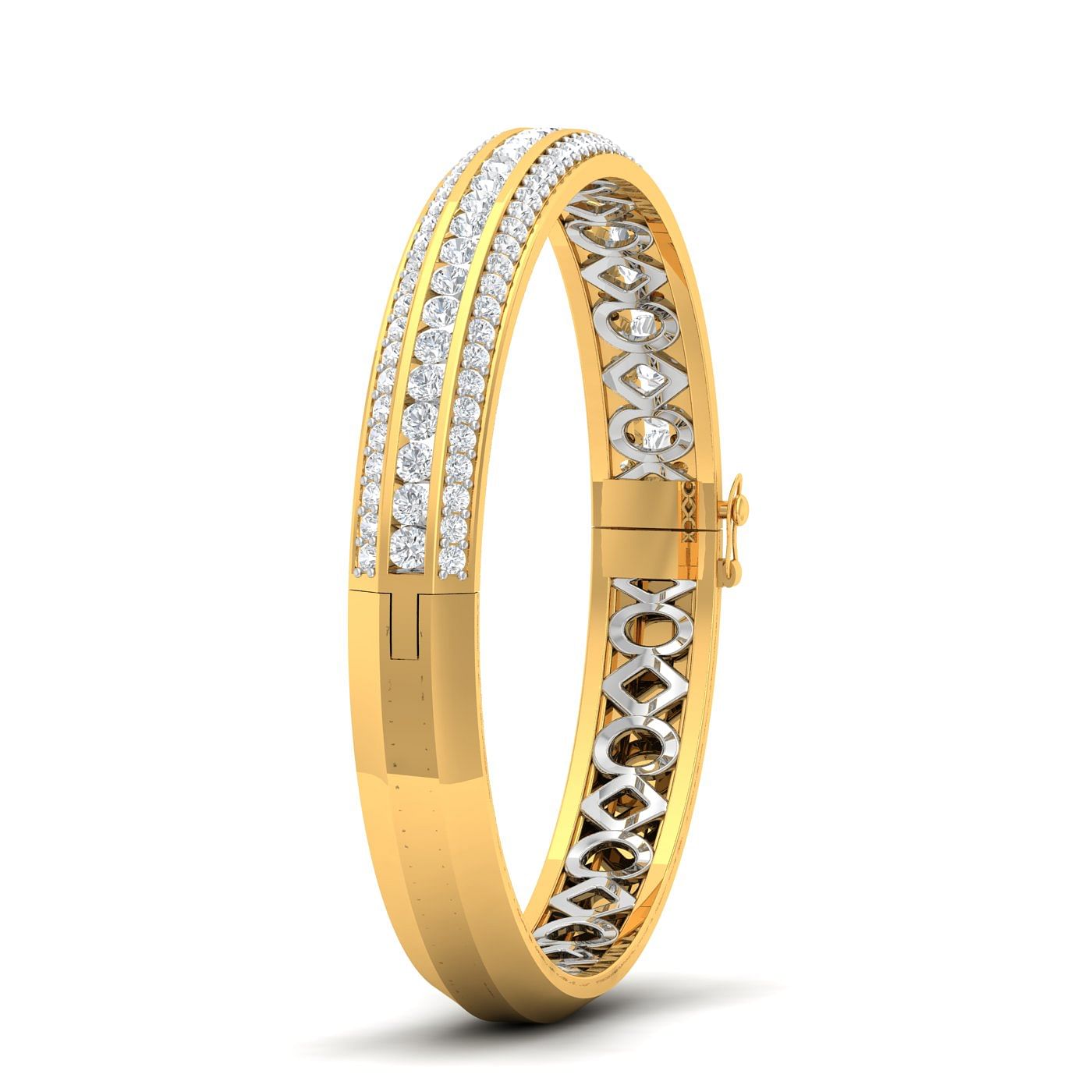 yellow gold Adya Cluster Diamond Bracelet for bridal wedding