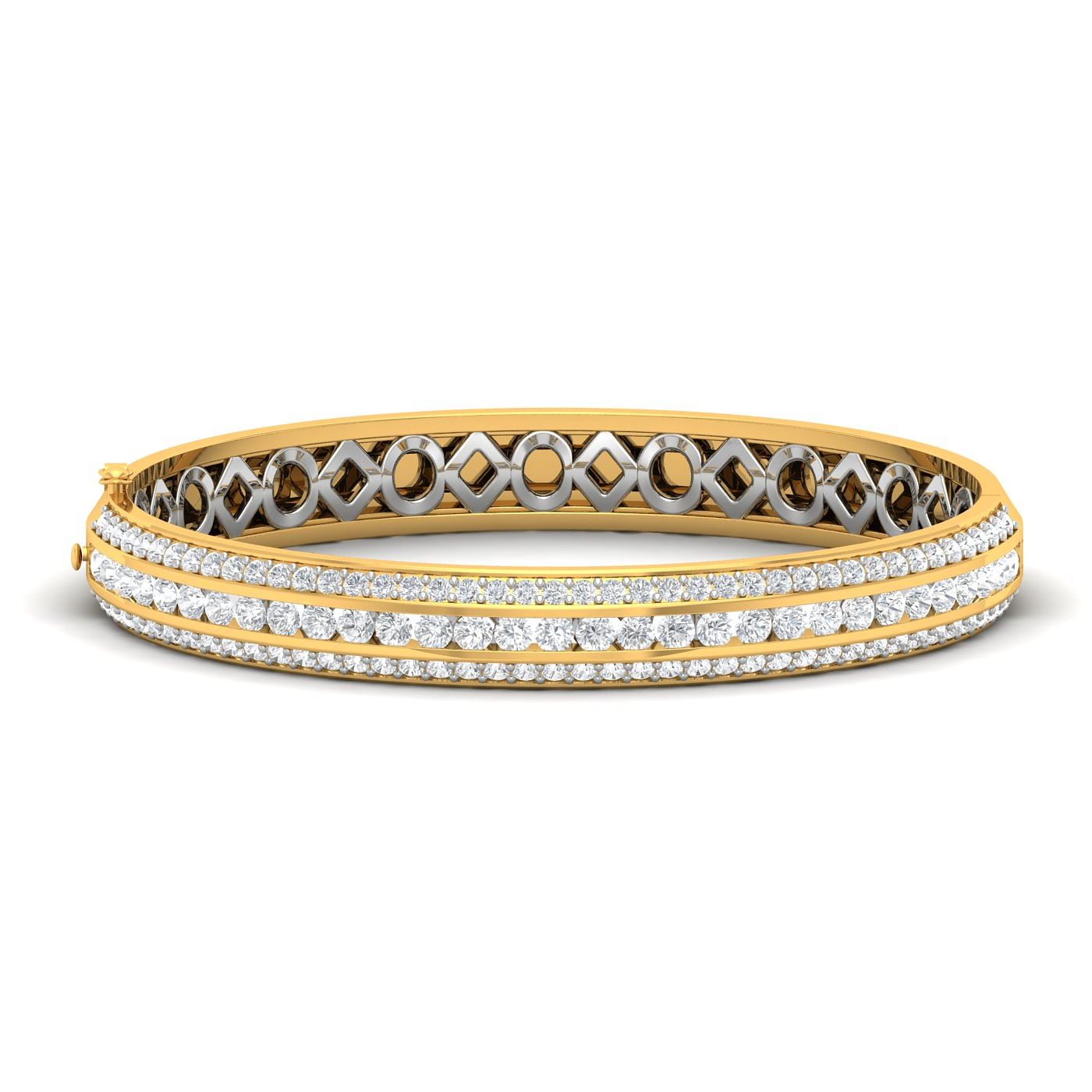 yellow gold Adya Cluster Diamond Bracelet for bridal wedding