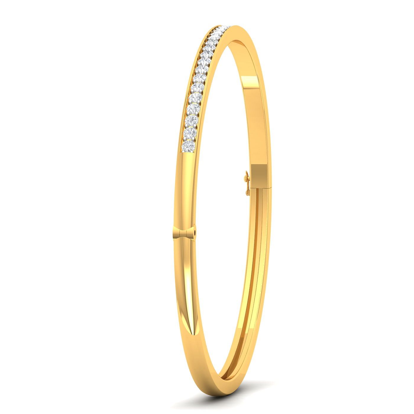 Daily wear yellow gold Esmeralda Diamond Bracelet