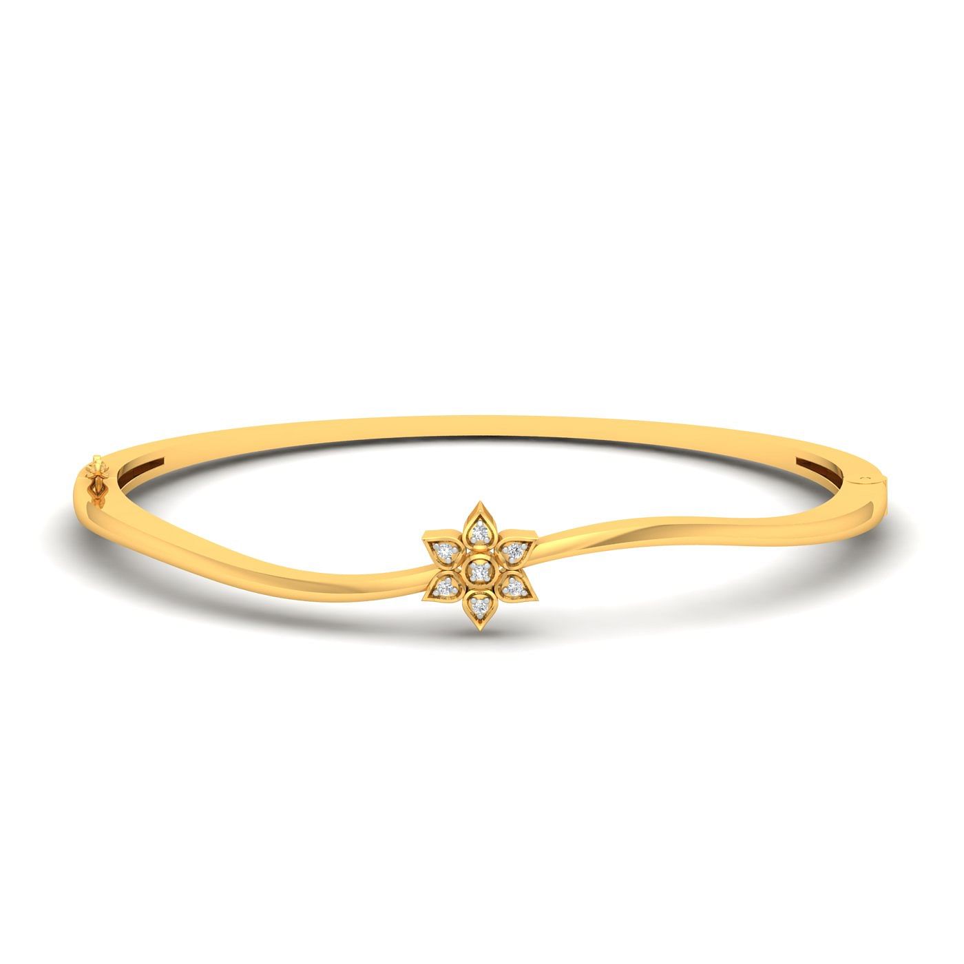 Yellow gold daily wear Ivy Diamond Bracelet