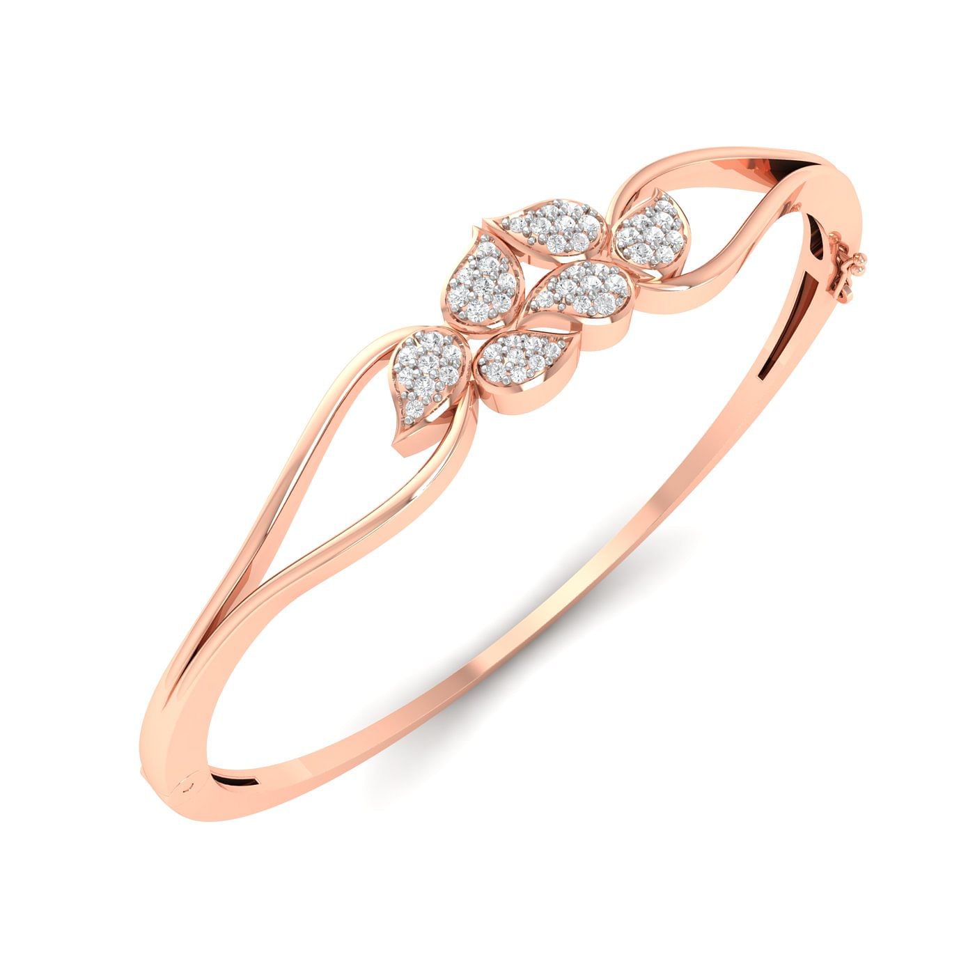 Designer wedding Aurora Diamond Bracelet With Rose Gold