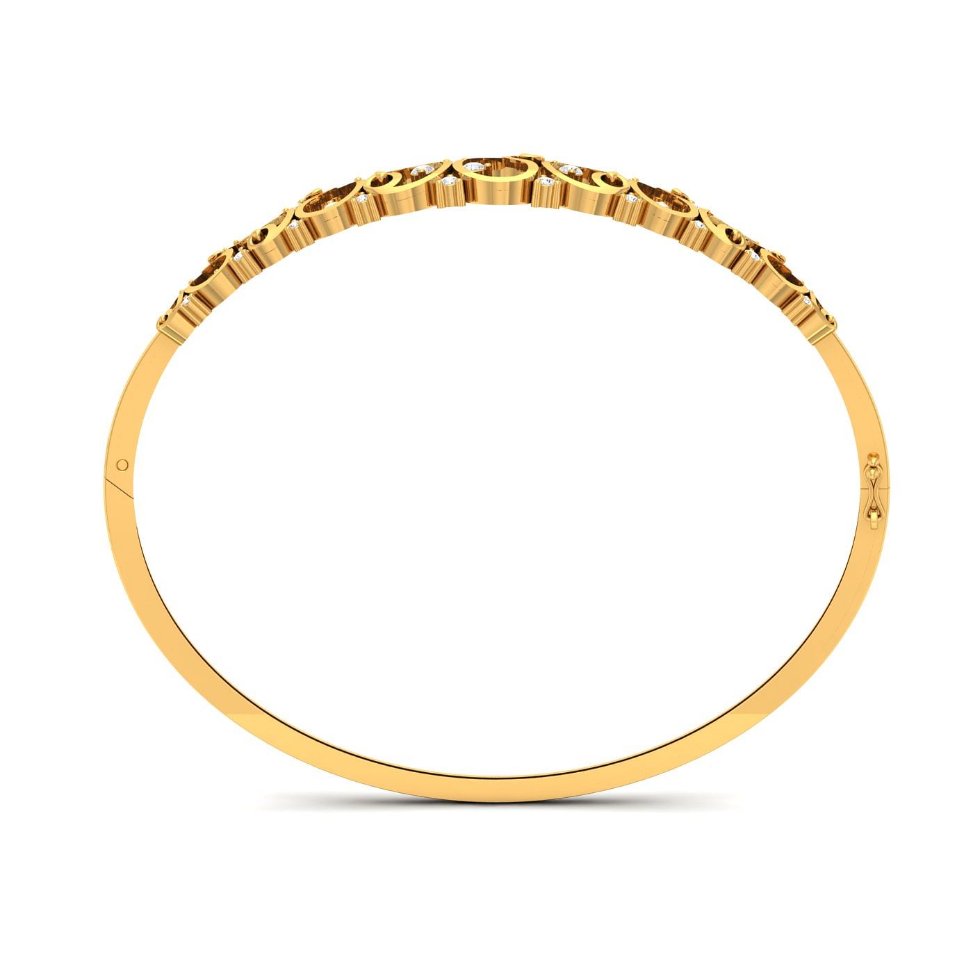 Yellow gold designer wedding Lita Diamond Bracelet
