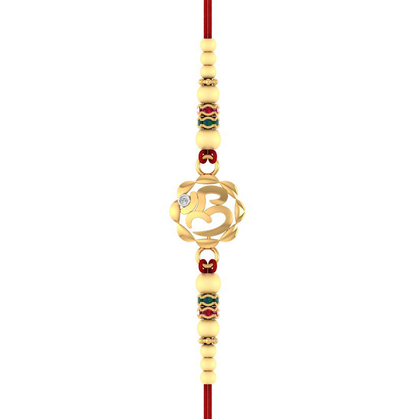 Omaha Gold Rakhi With Yellow Gold For Brother