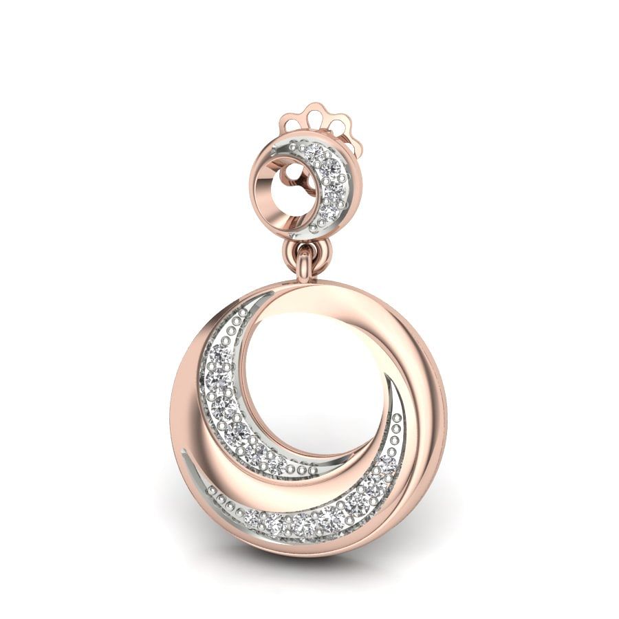 Rose Gold Duo Circle Twisted Earrings For Women