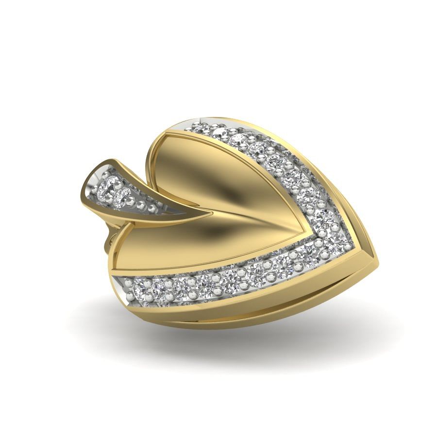 Stud earring yellow gold diamond earring for women | yellow gold stud earring