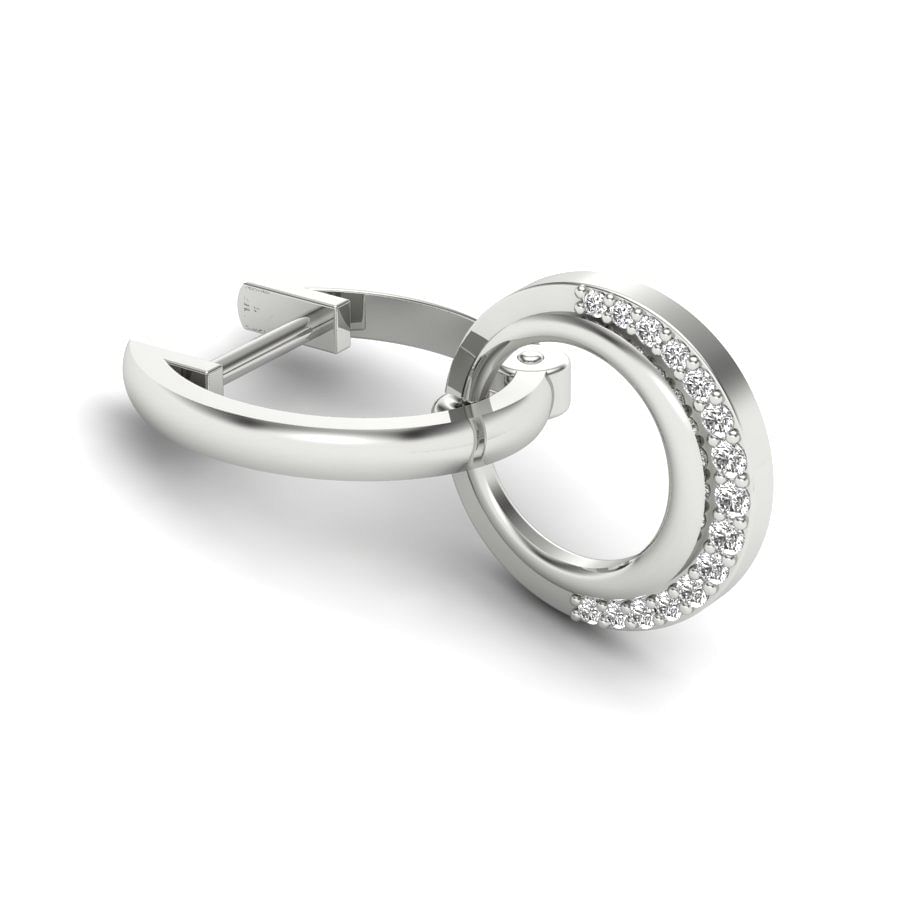 white gold diamond hoop earrings for women
