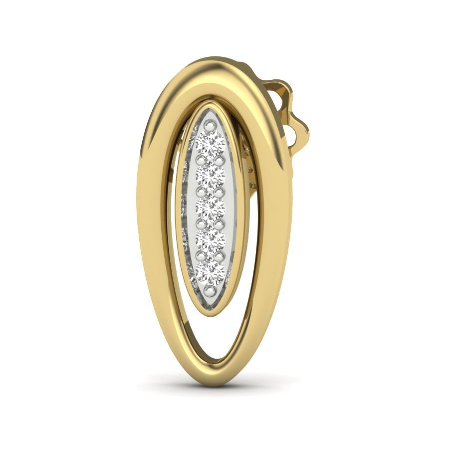 18k gold stud diamond earring for women