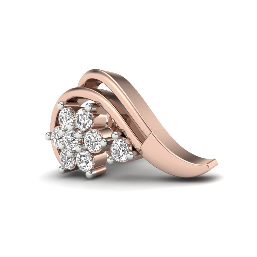 Rose Gold Modern Diamond Earring For Daily Wear