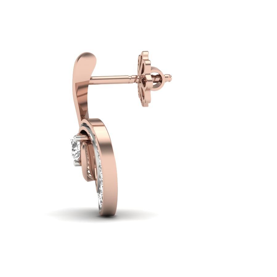 modern design rose gold earring for engagement