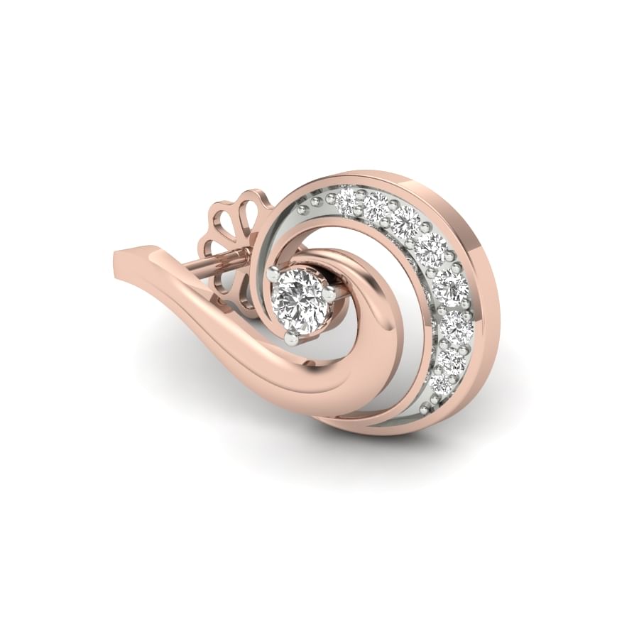 modern design rose gold earring for engagement