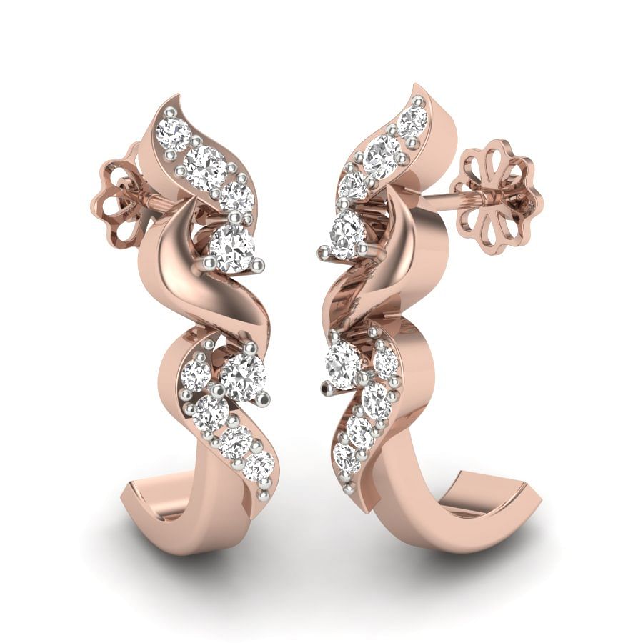 rose gold stylish daily wear gold earring