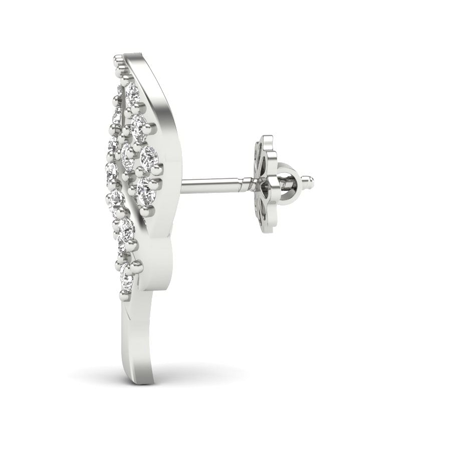 White Gold Unique Design Daily Wear Earring