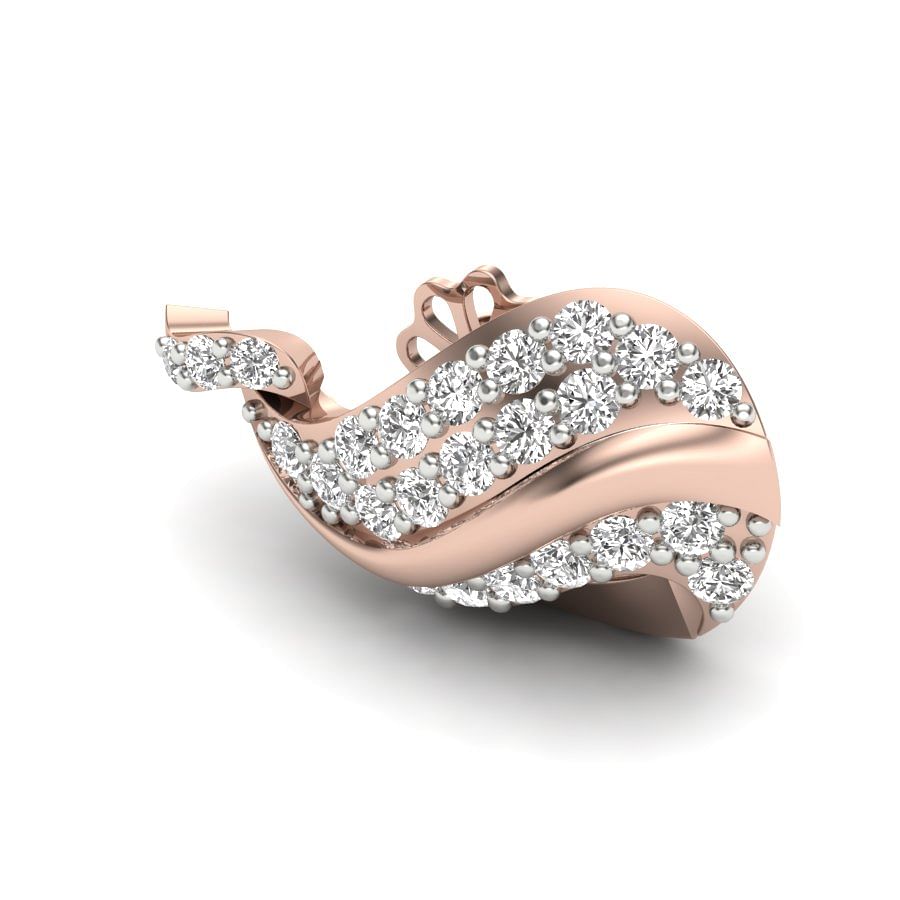 Devi Diamond Earrings | water drop diamond earring in rose gold