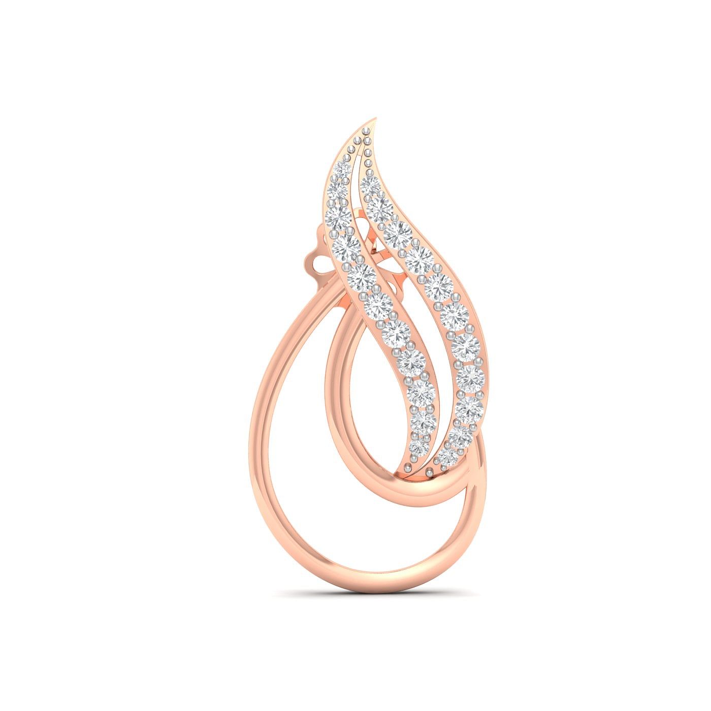 latest diamond tops design in rose gold for women