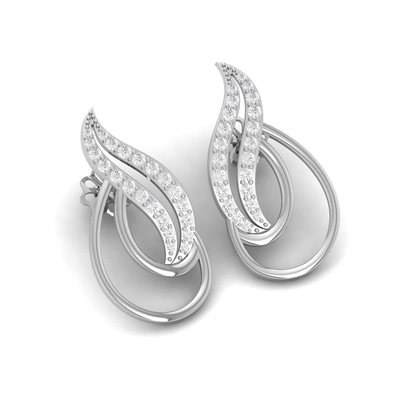 latest diamond tops design in white gold for women