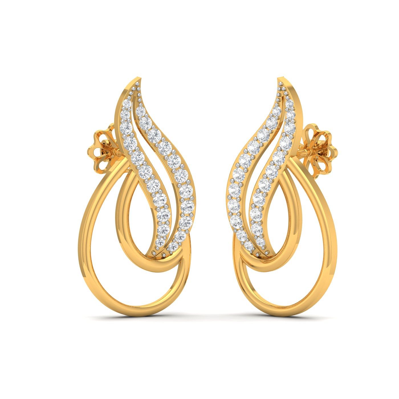 latest diamond tops design in yellow gold for women