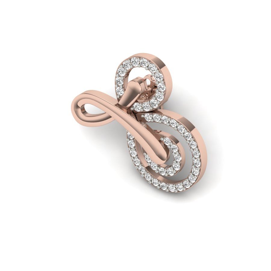 latest modern diamond earrings in rose gold