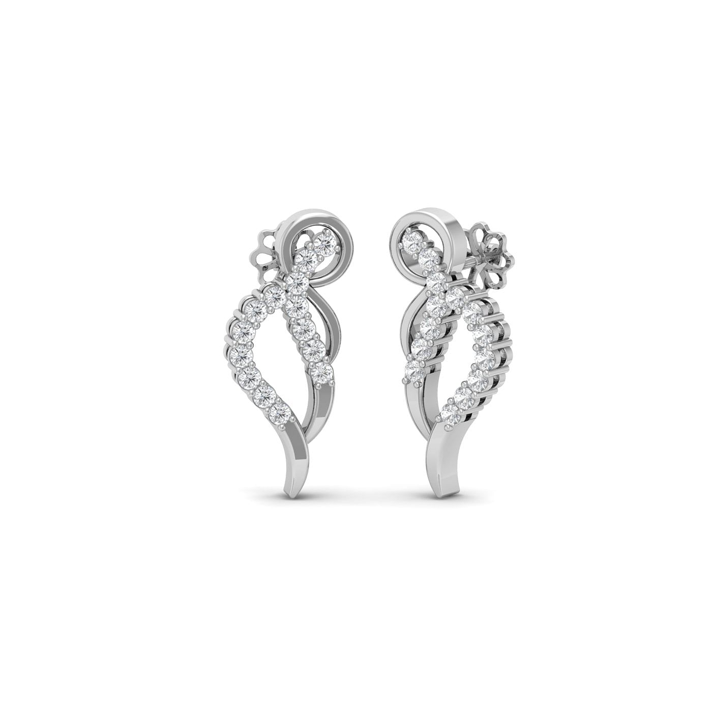 White gold Uccello Diamond Earrings for women