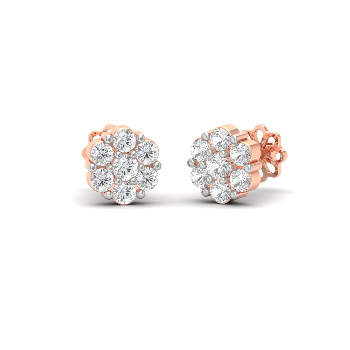 rose gold The Shanaya Diamond Earrings for women