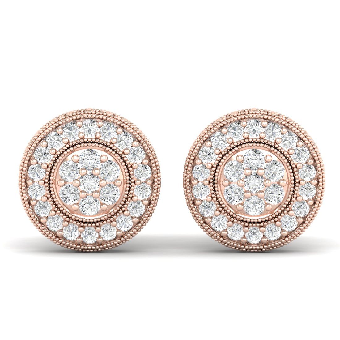 Rose Gold Jagvi Diamond Earrings For Women