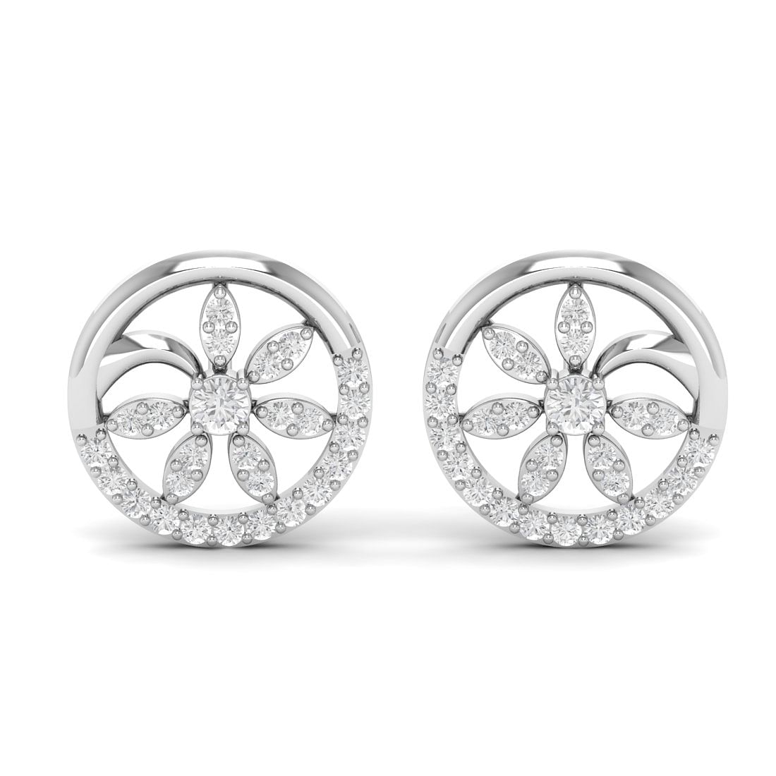 White Gold Aalia Drop Diamond Earrings For Women