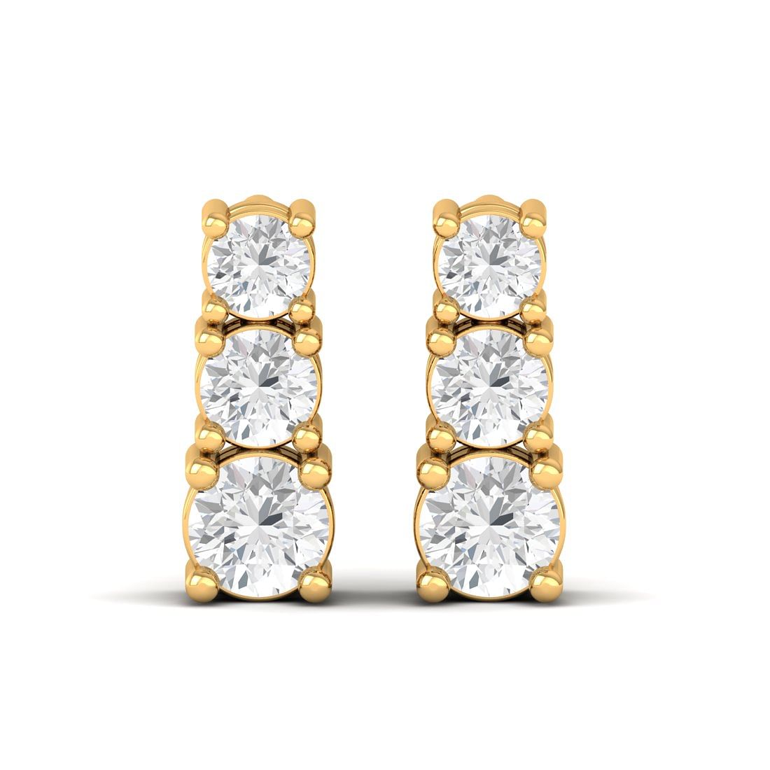 18k Yellow Gold Penelope Diamond Earrings For Women