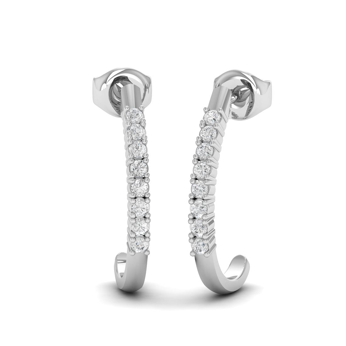 18k White Gold Parker Diamond Earrings for ladies