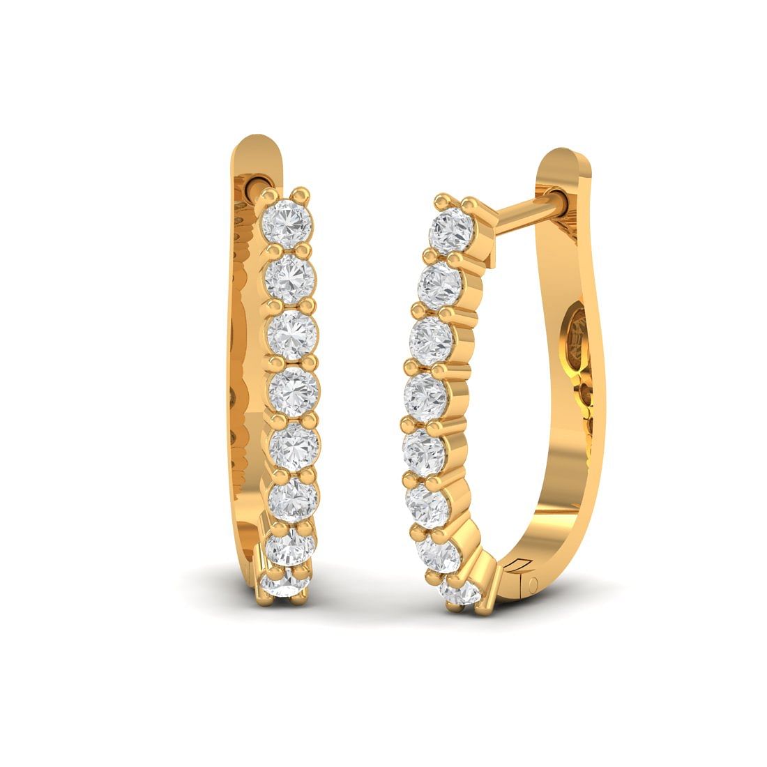 10k Yellow Gold Amaya Diamond Earrings for wedding