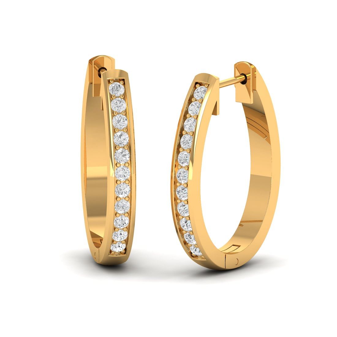 10k Yellow Gold Teagan Diamond Earrings for women