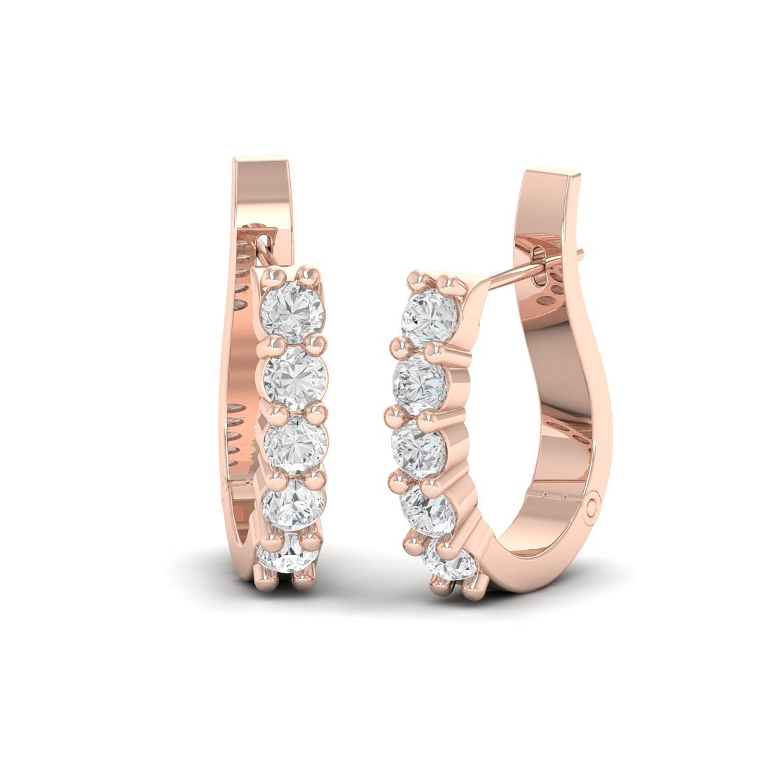 18k Rose Gold Triya Diamond Earrings for ladies