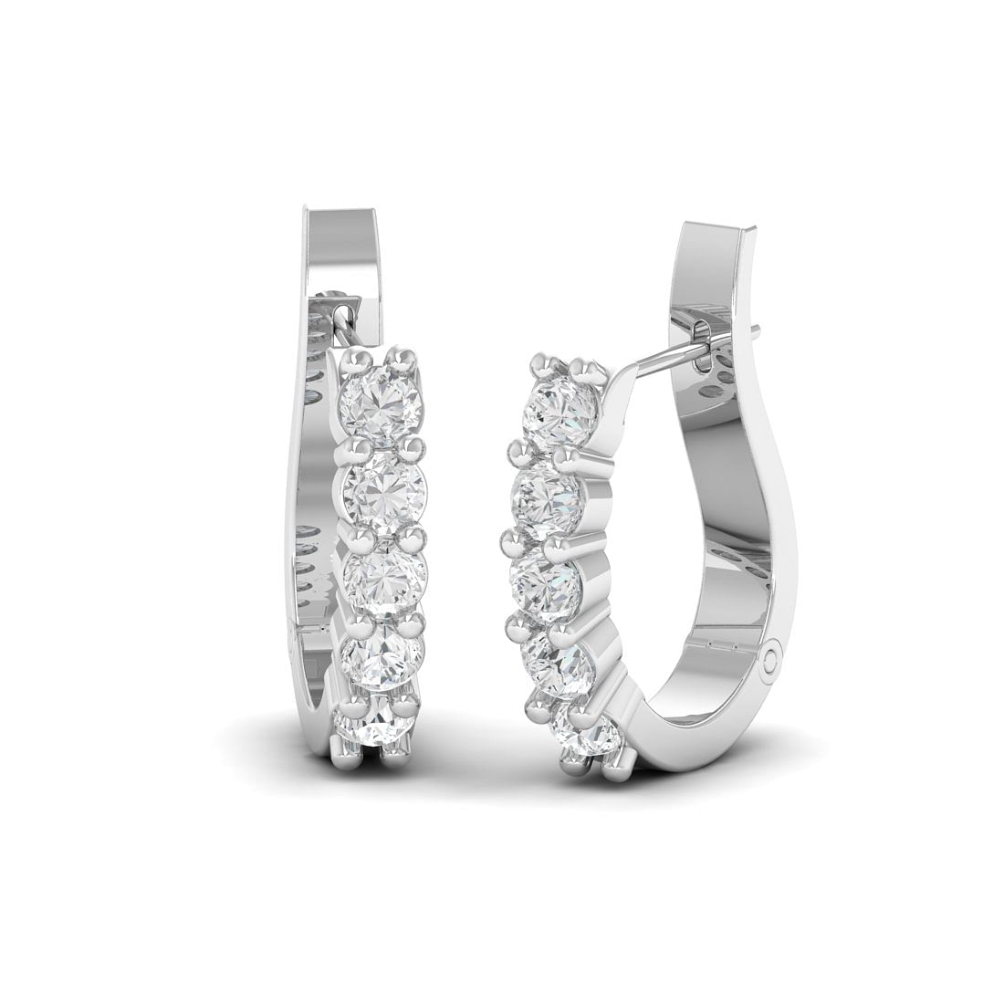 18k White Gold Triya Diamond Earrings for ladies