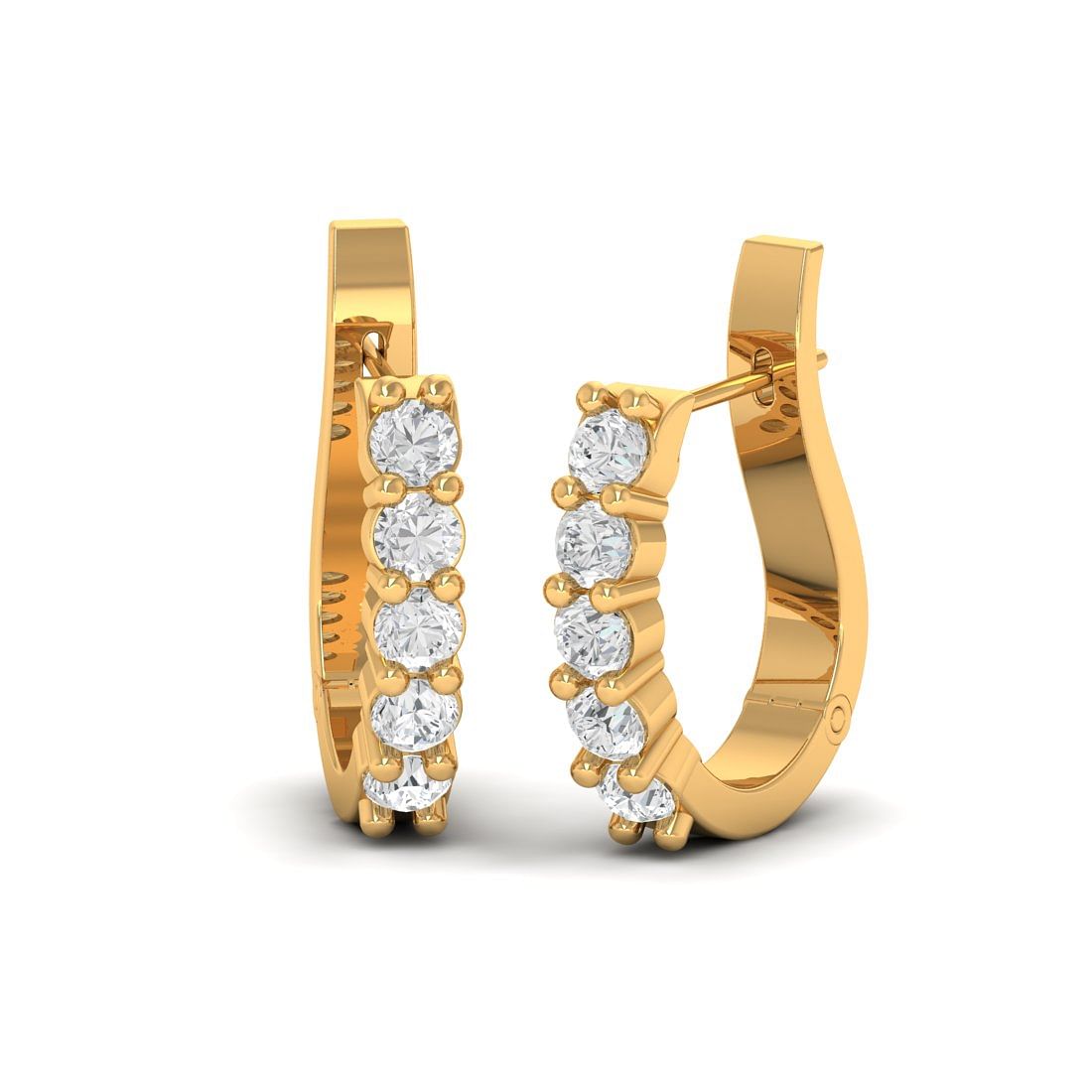 18k Yellow Gold Triya Diamond Earrings for ladies