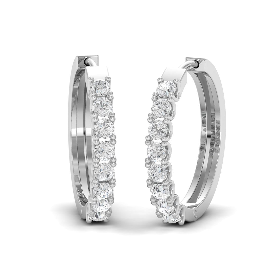 10k White Gold Yusti Diamond Earrings for ladies