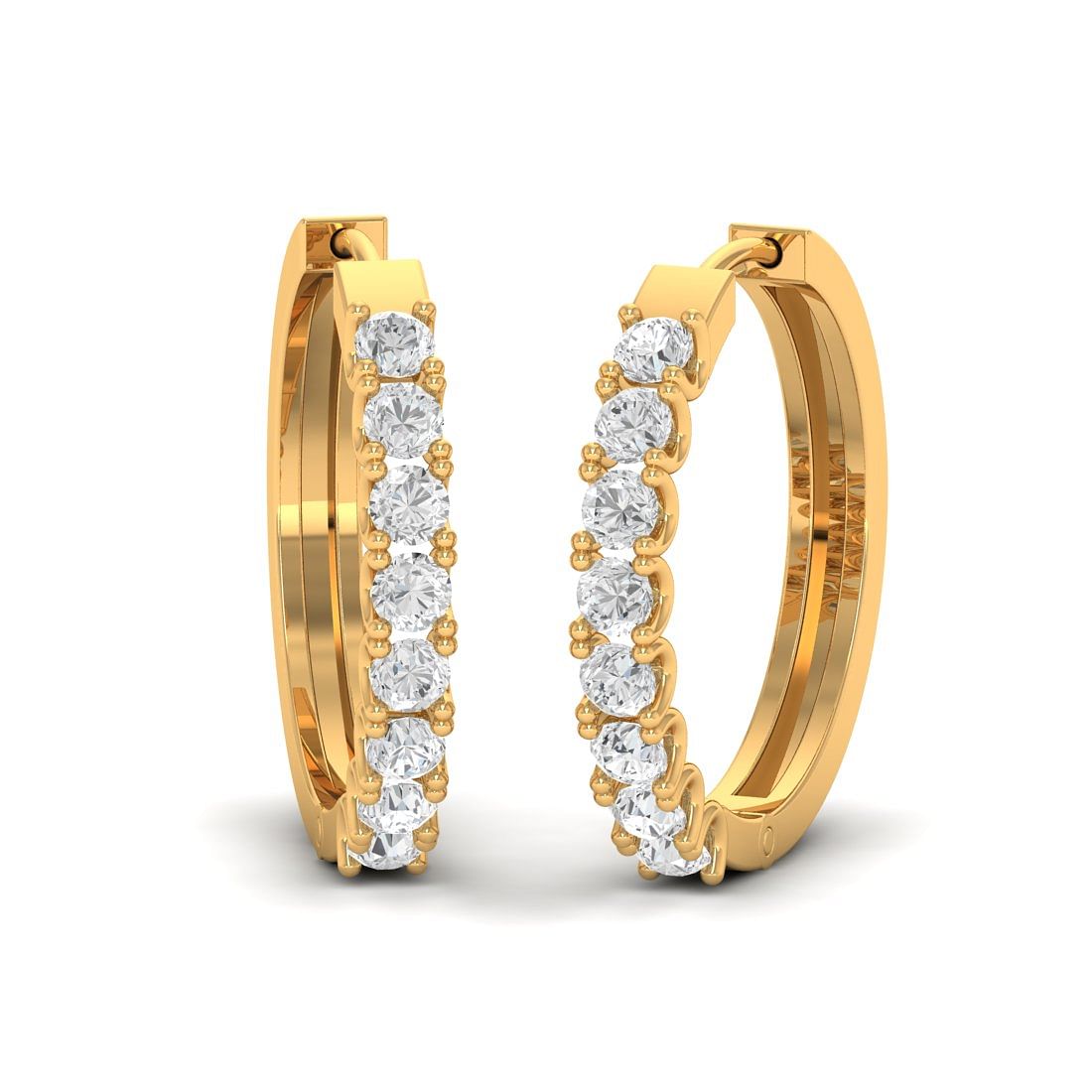 14k Yellow Gold Yusti Diamond Earrings for ladies