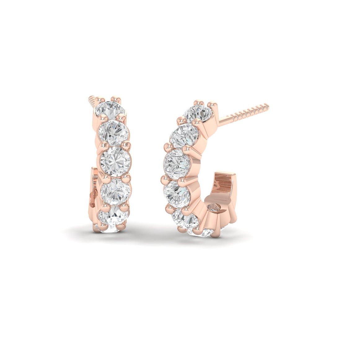 18k Rose Gold Sarah Diamond Earrings for women