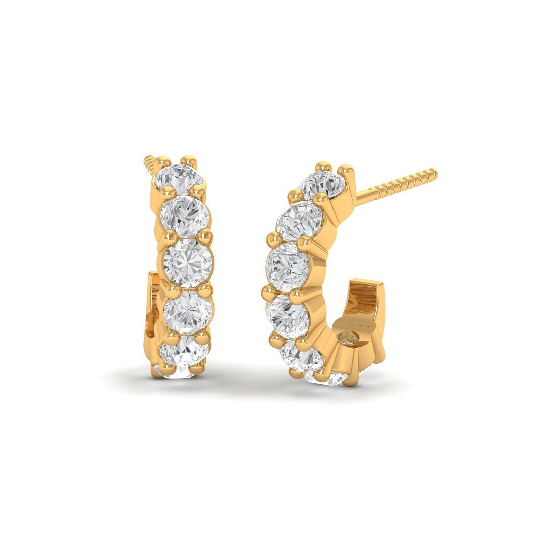 18k Yellow Gold Sarah Diamond Earrings for women