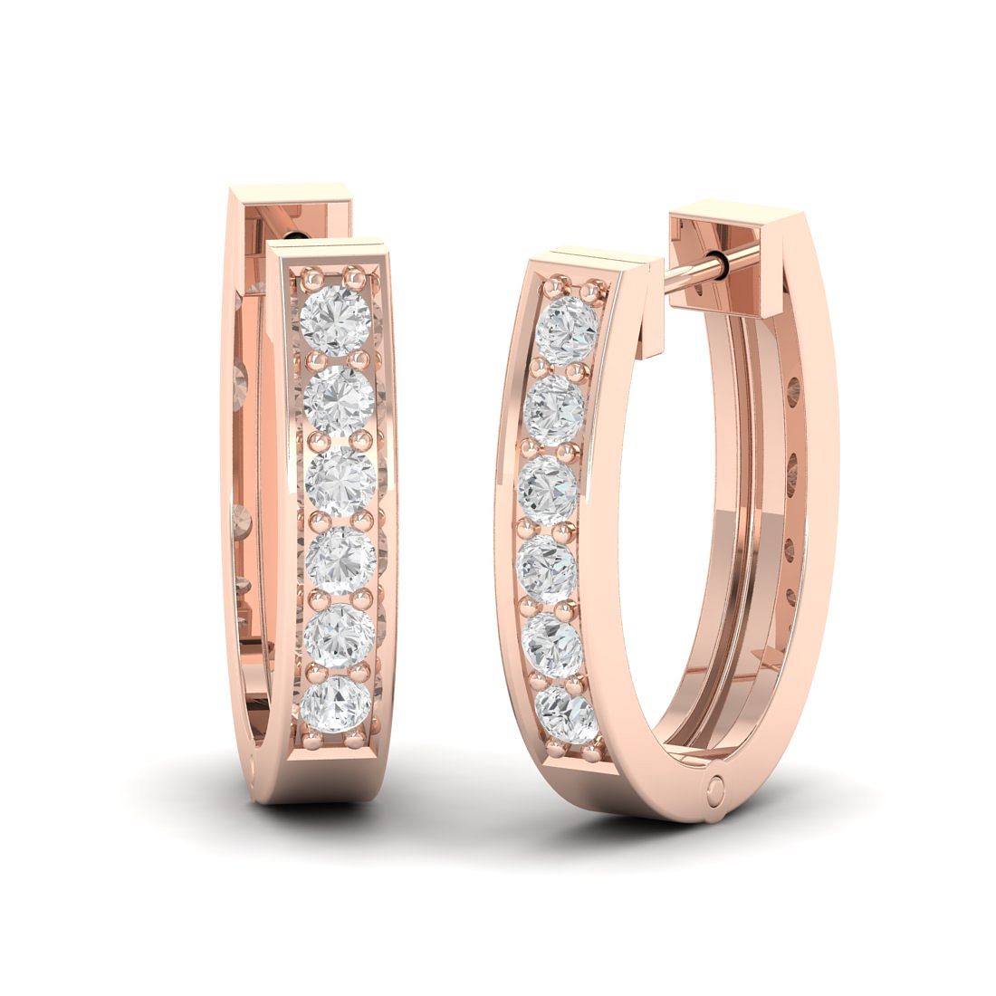 18k Rose Gold Ojasvi Diamond Earrings for bride