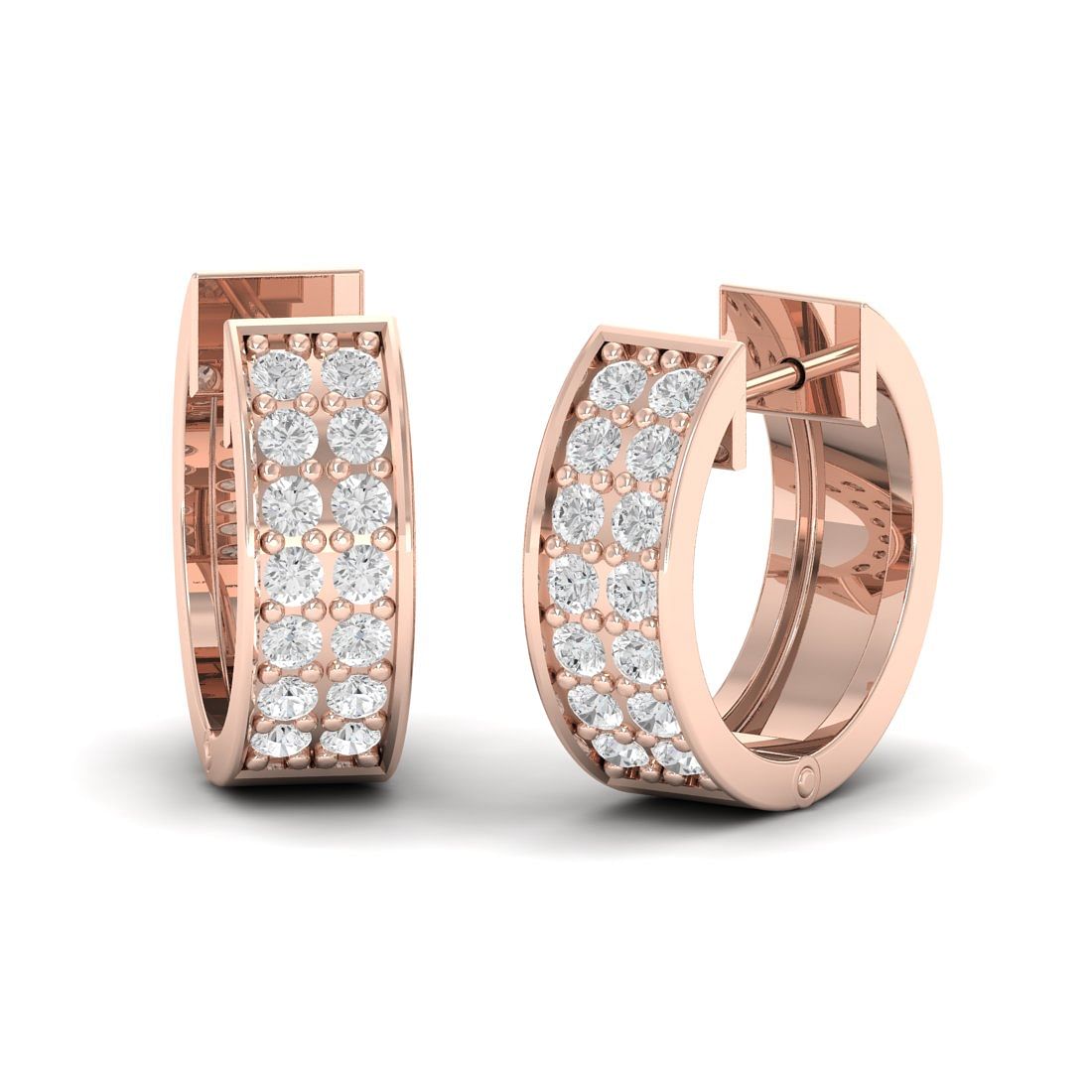 18k Rose Gold Molly Diamond Earrings for ladies