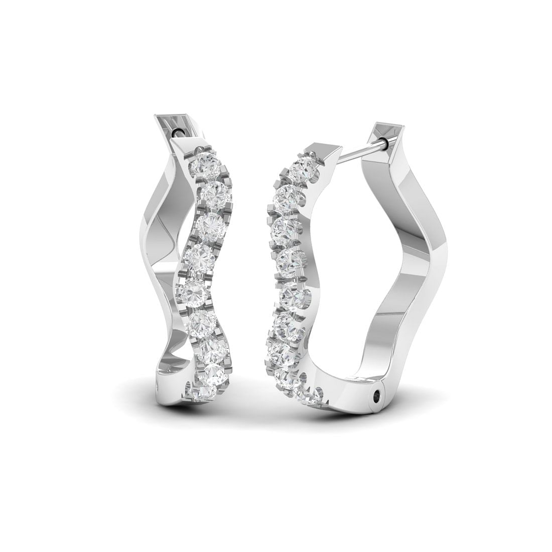 10k White Gold Shanaya Diamond Earrings for wedding