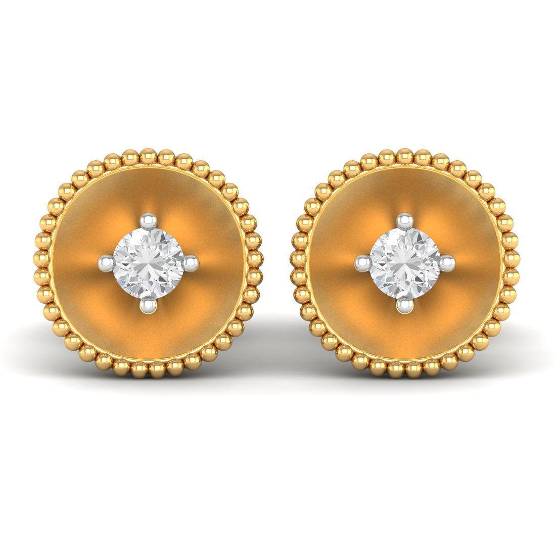 14k Yellow Gold Amazing Navya Diamond Earrings for daily wear