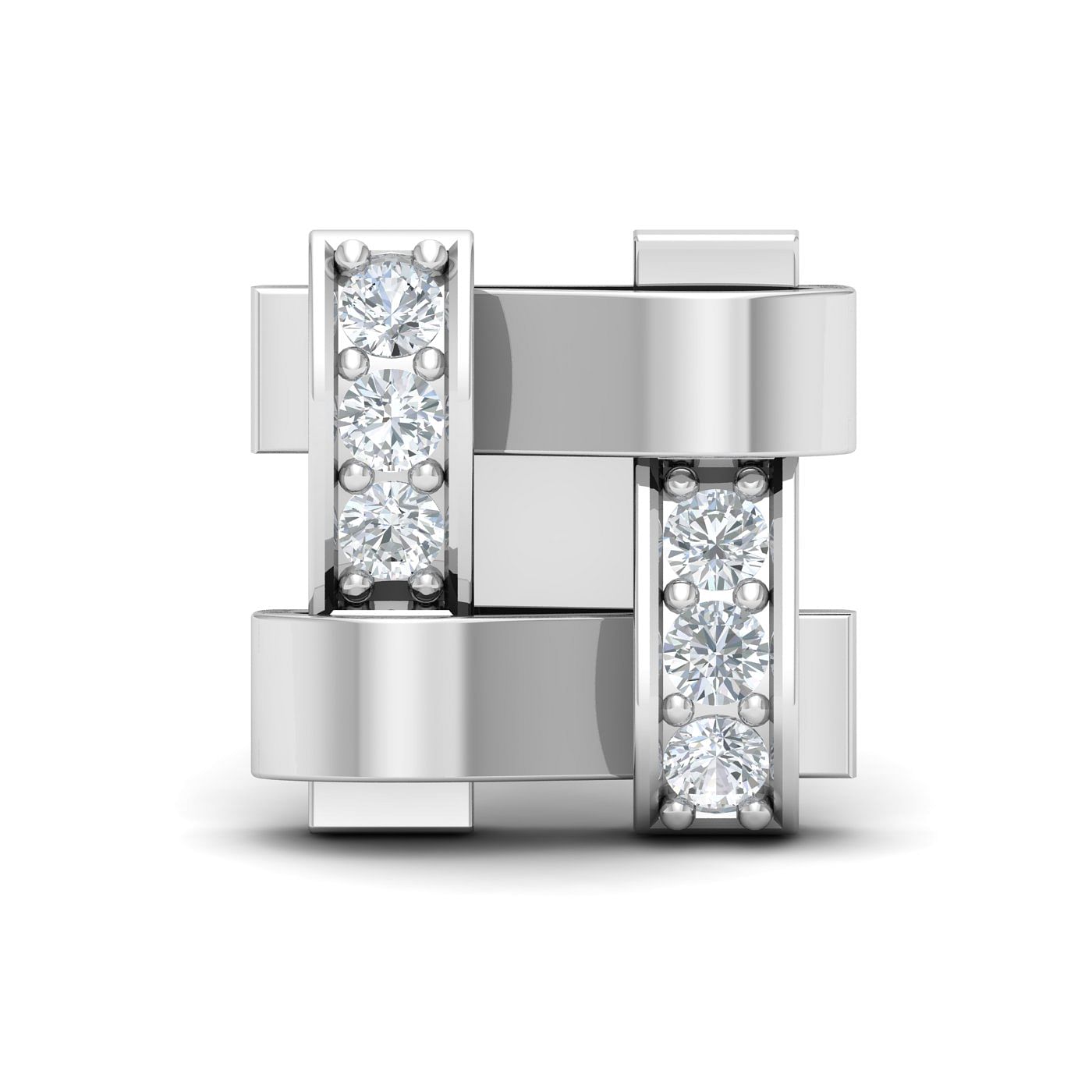 White Gold Simon Diamond Men's Stud Earrings Who says jewellery has to be boring? If you're looking for something a little more exciting