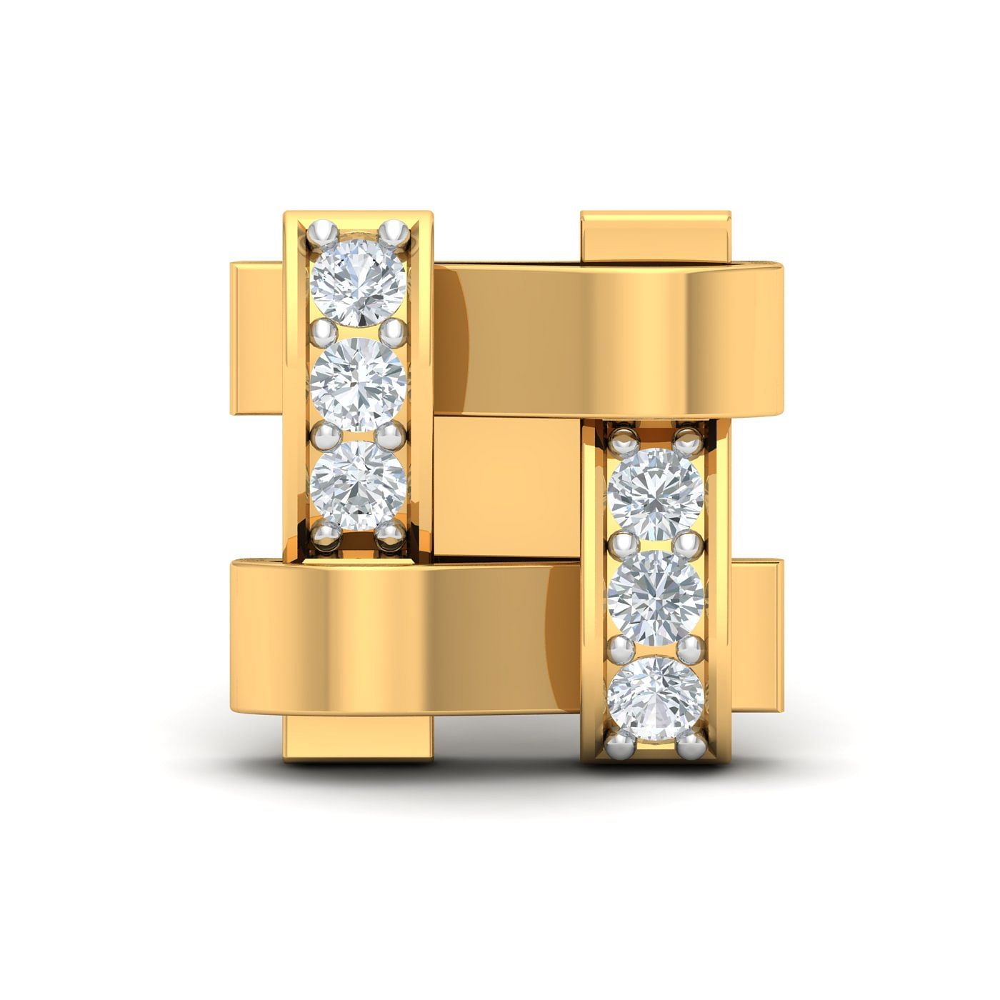 Yellow Gold Simon Diamond Men's Stud Earrings Who says jewellery has to be boring? If you're looking for something a little more exciting