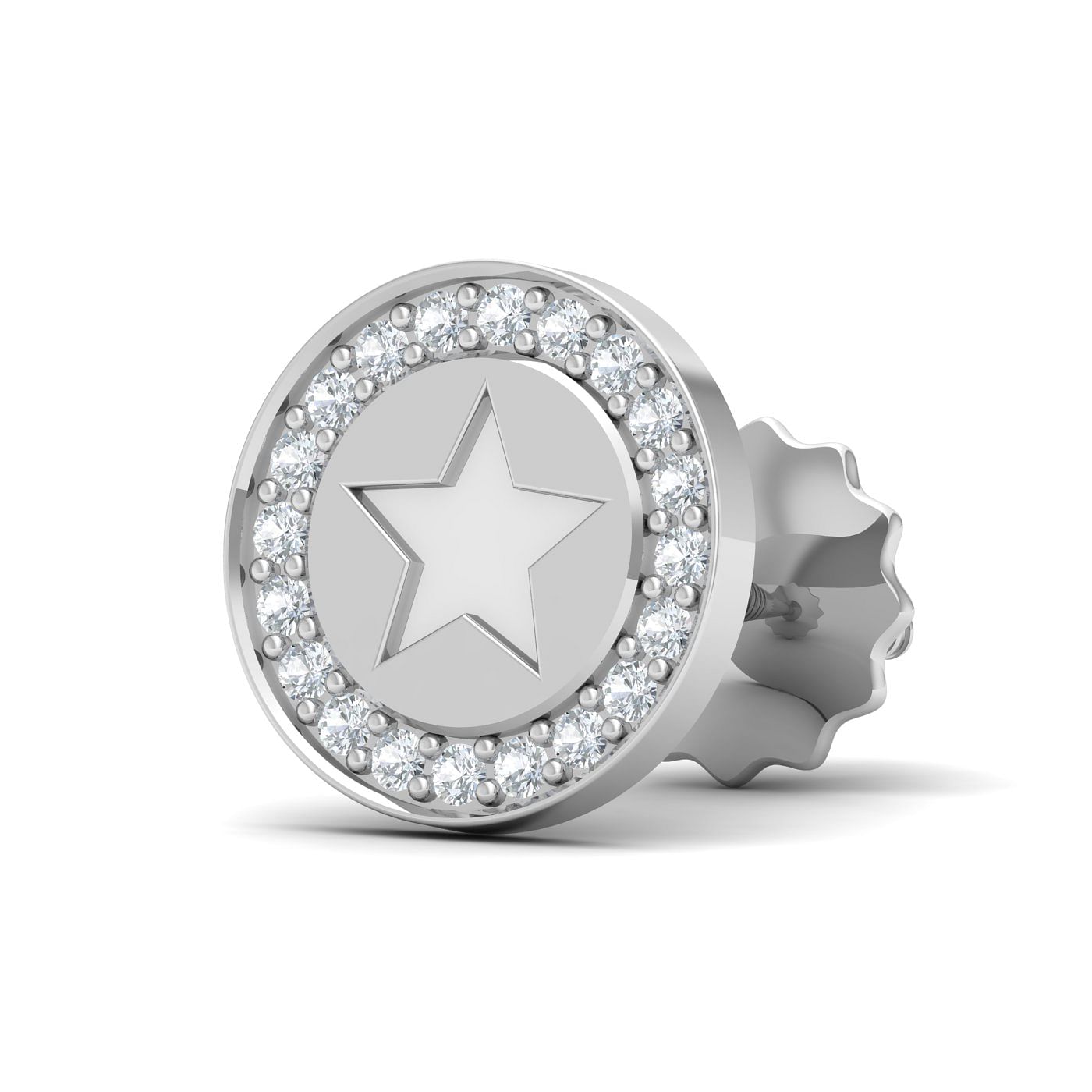 White gold Astro Diamond Studs For Men