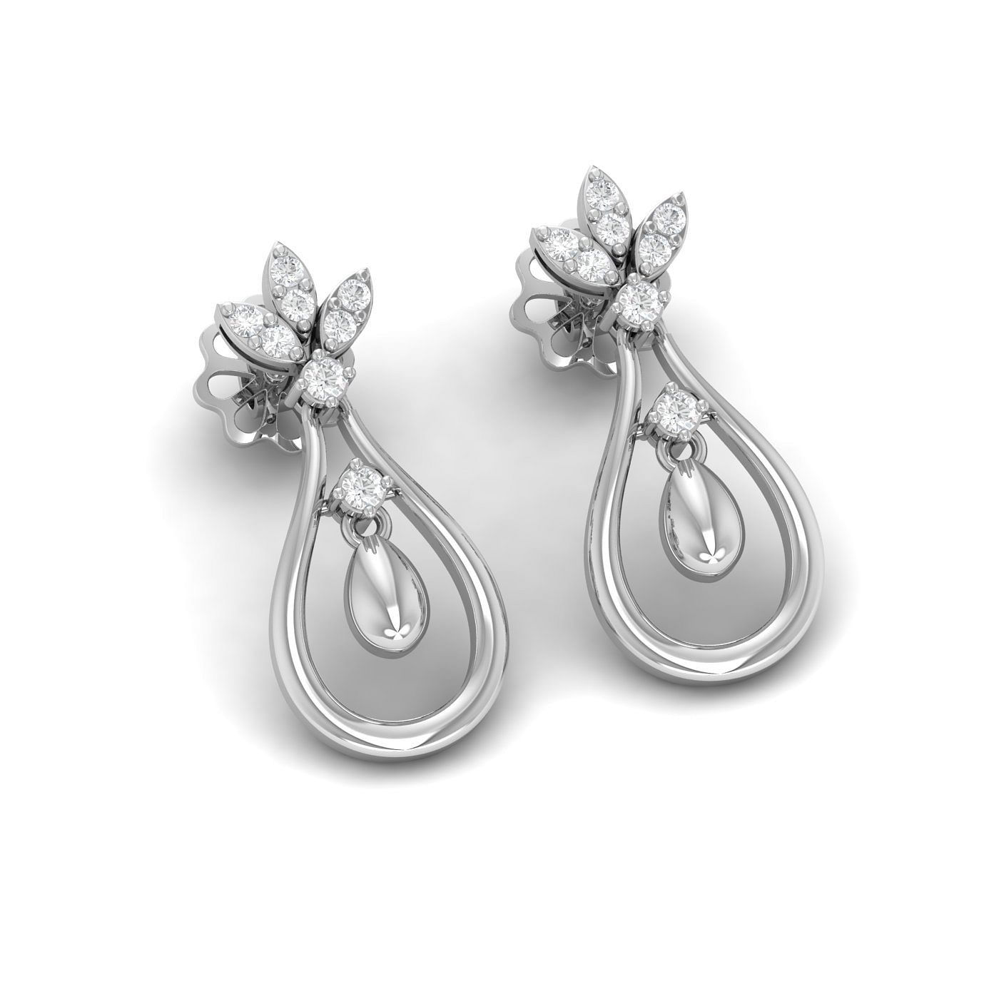 White Gold Josie Diamond Drop Earrings