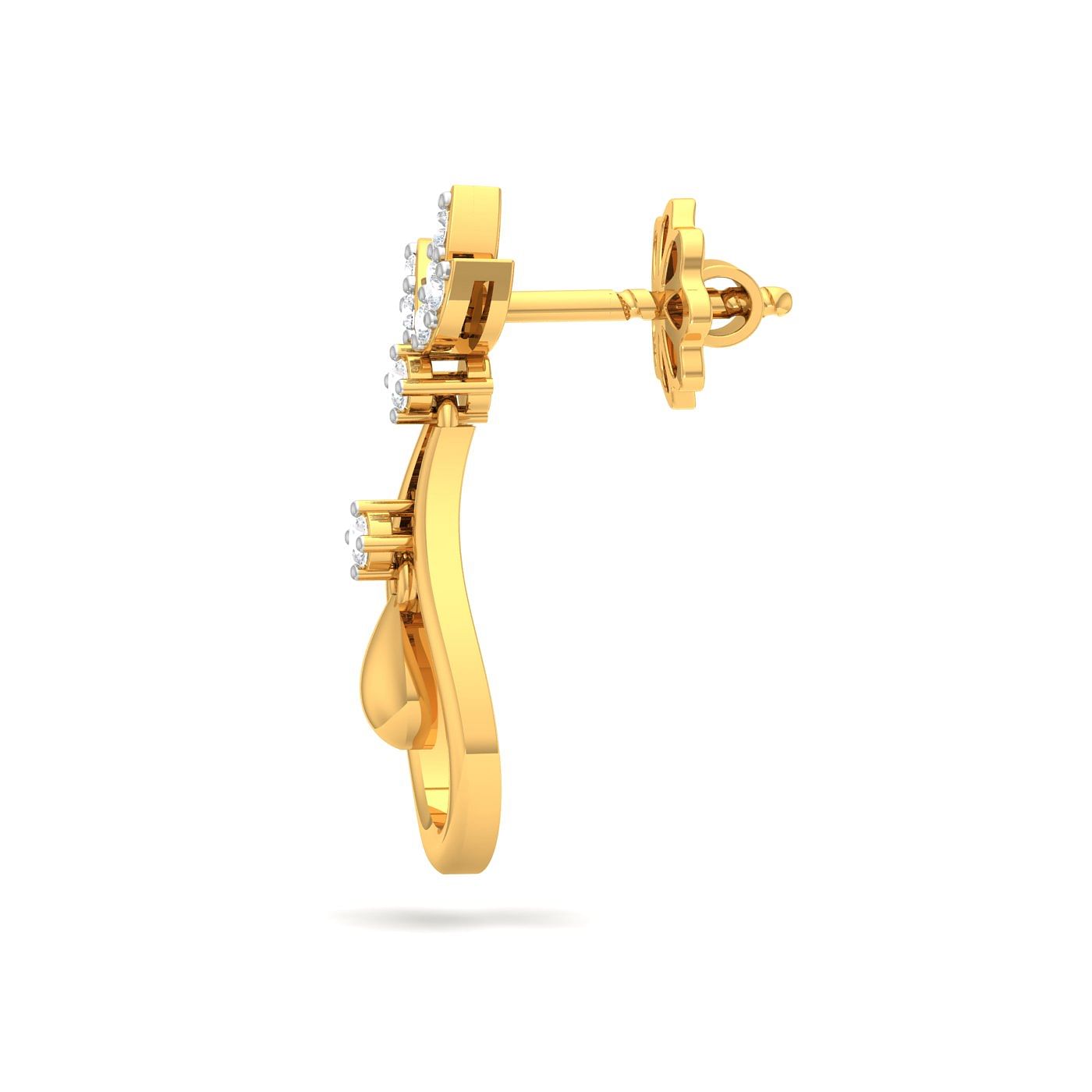 Yellow Gold Josie Diamond Drop Earrings