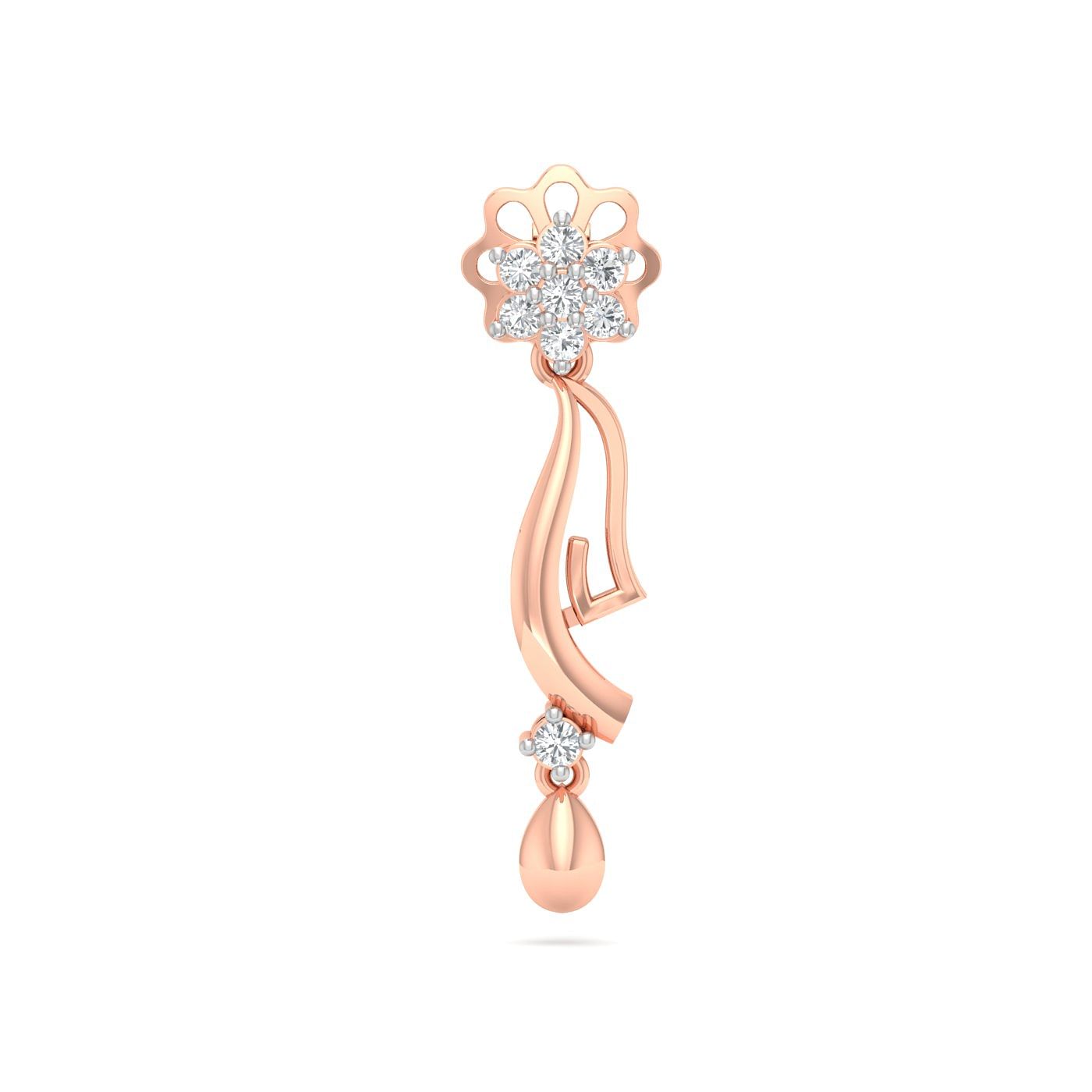 Rose gold Druppel Diamond Earrings