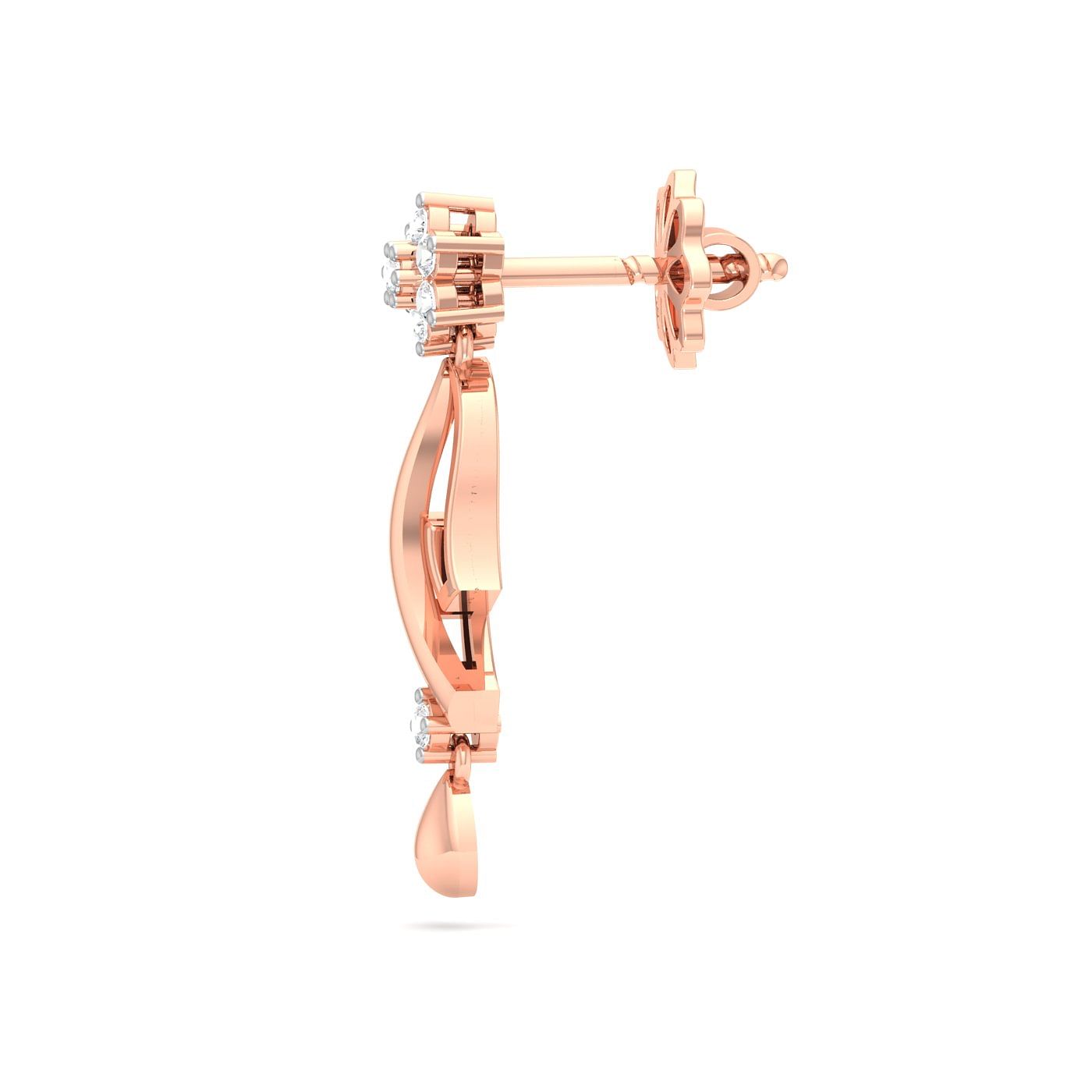 Rose gold Druppel Diamond Earrings