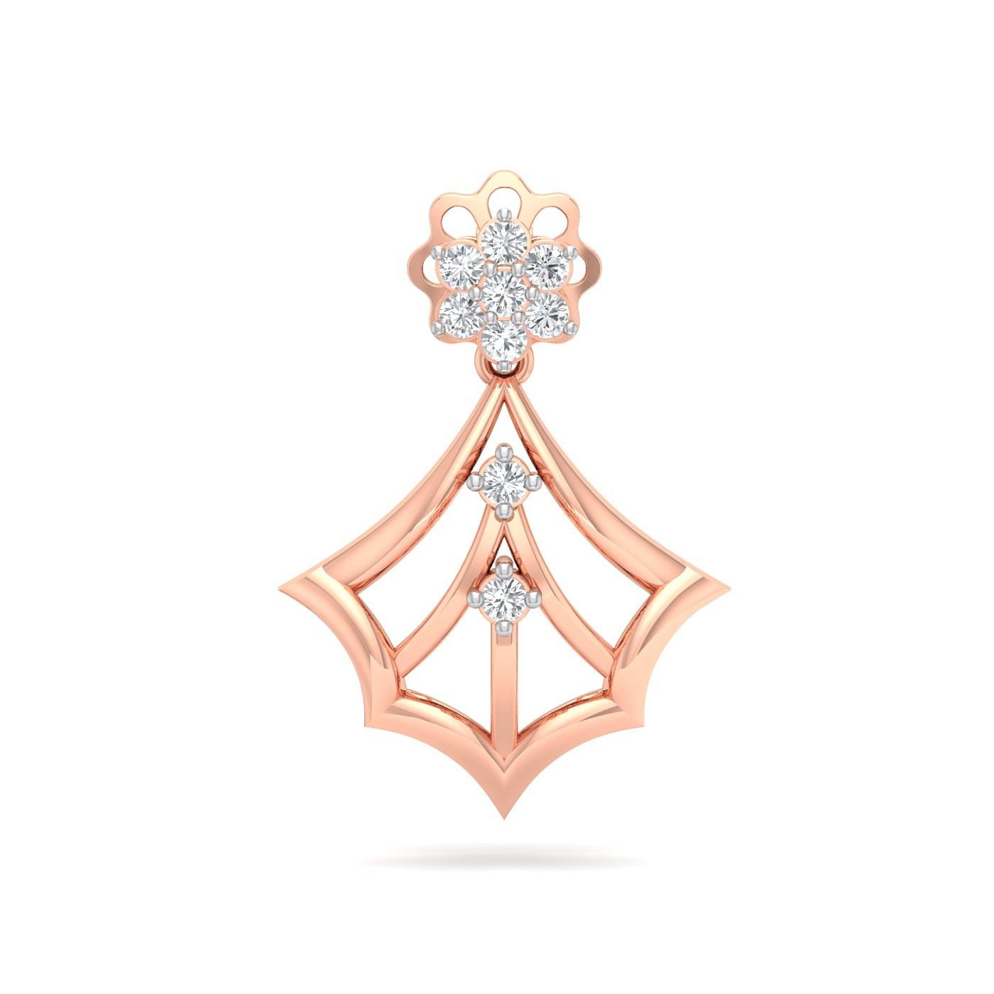 Rose gold Maeve Diamond Drop Earrings