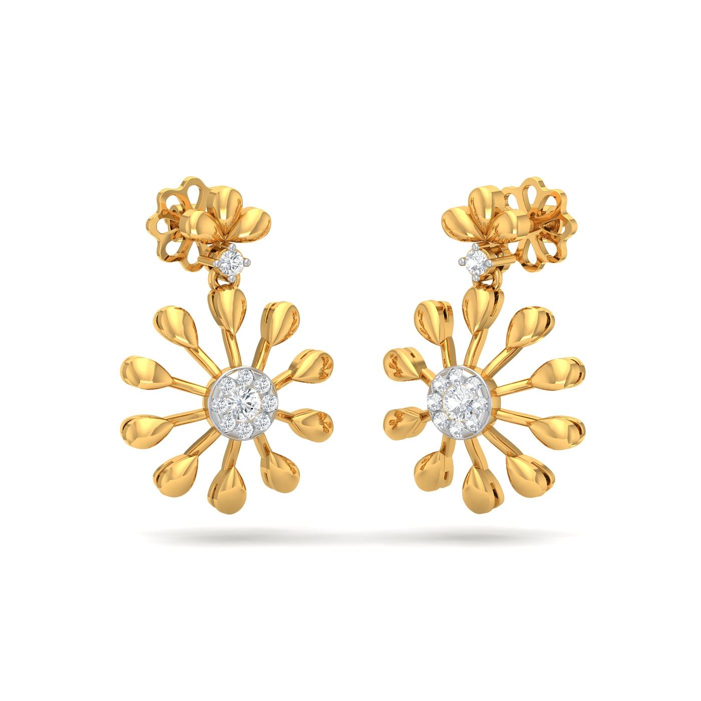 Yellow gold Genesis Dailywear Diamond Earrings